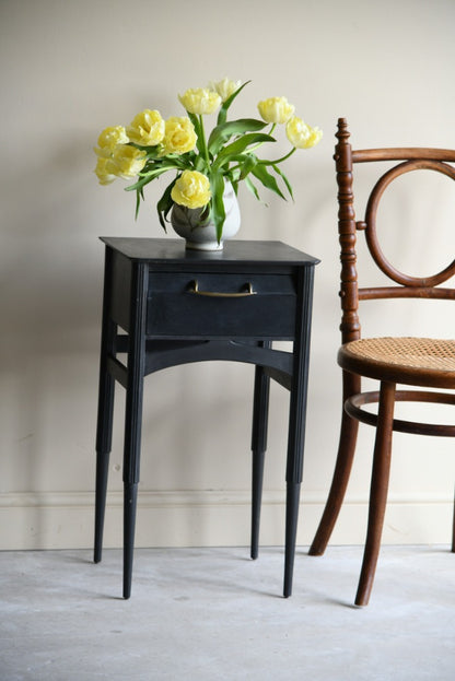 Small Black Painted Bedside Table