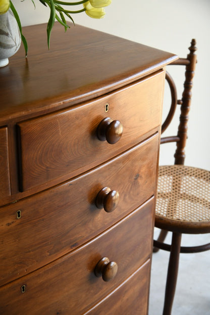 Victorian Bow Front Pine Chest of Drawers