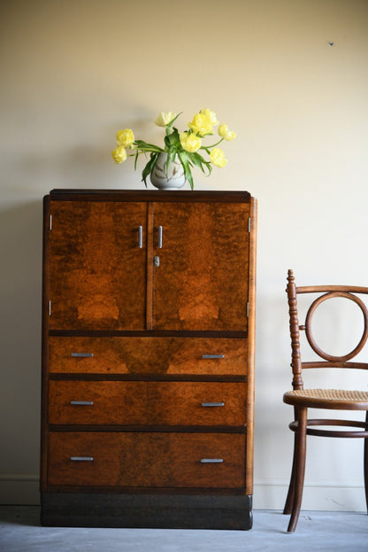 Art Deco Walnut Tall Boy