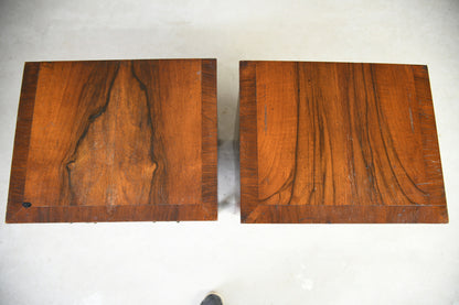 Pair Walnut Bedside Cabinets