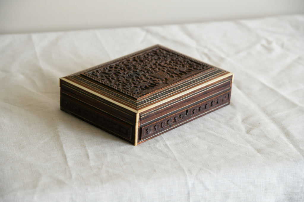 Anglo Indian Carved Sandalwood Box