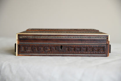 Anglo Indian Carved Sandalwood Box