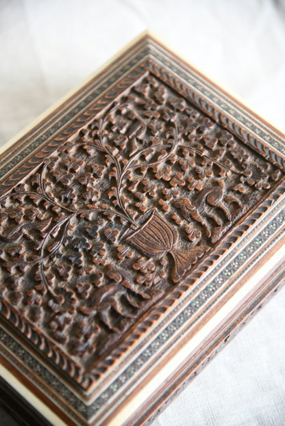 Anglo Indian Carved Sandalwood Box