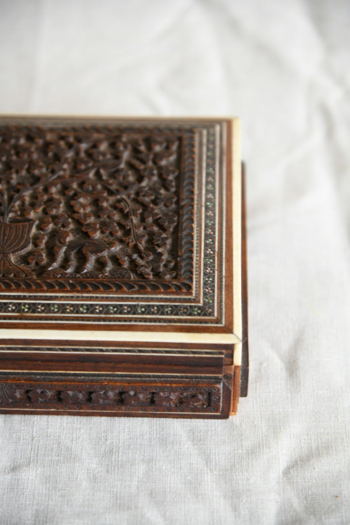 Anglo Indian Carved Sandalwood Box