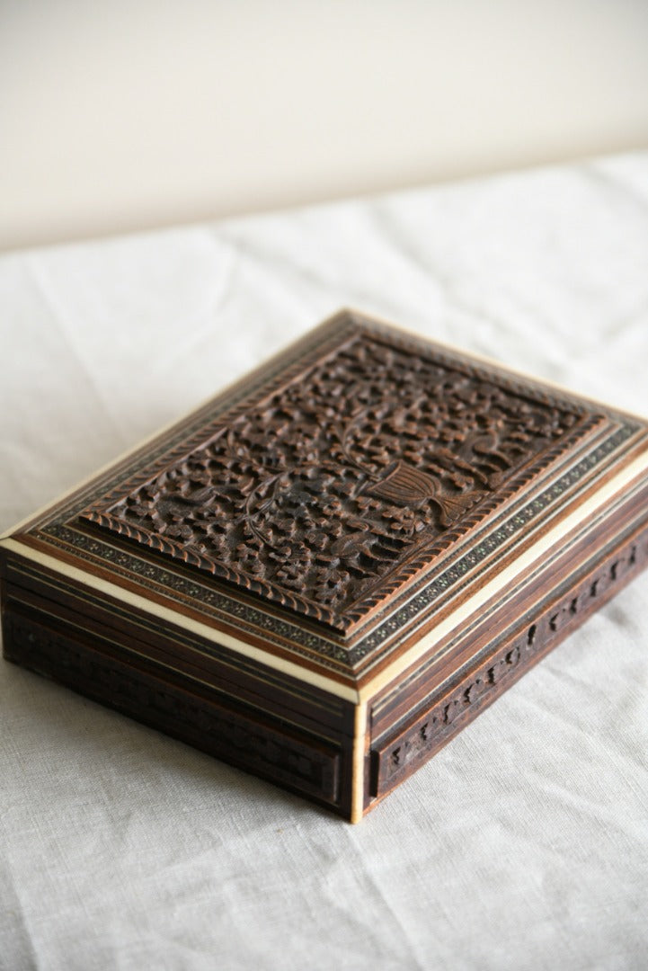 Anglo Indian Carved Sandalwood Box