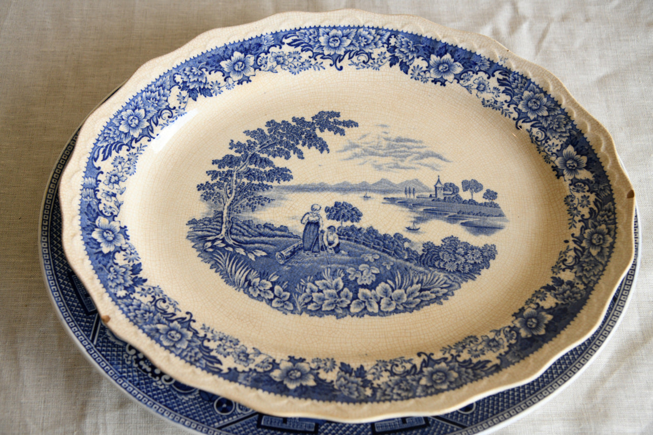 Assorted Blue & White Serving Plates