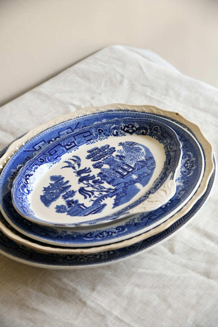 Assorted Blue & White Serving Plates