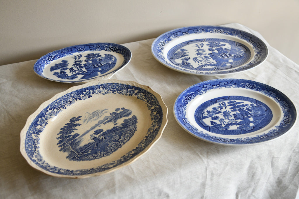 Assorted Blue & White Serving Plates