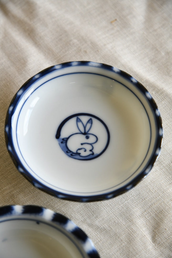 Japanese Blue and White Pin Dishes