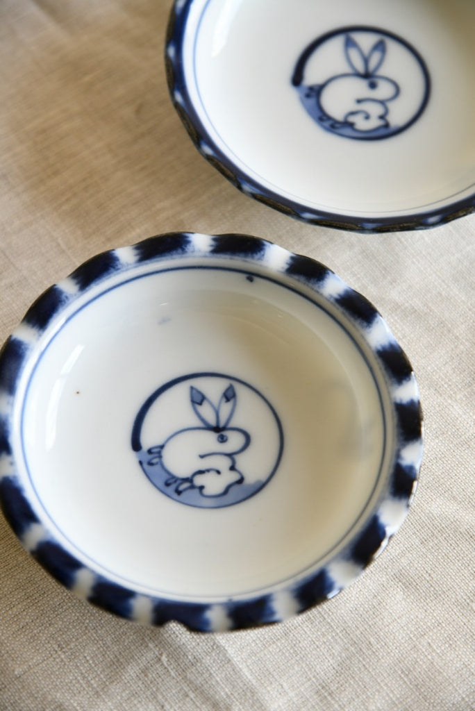 Japanese Blue and White Pin Dishes