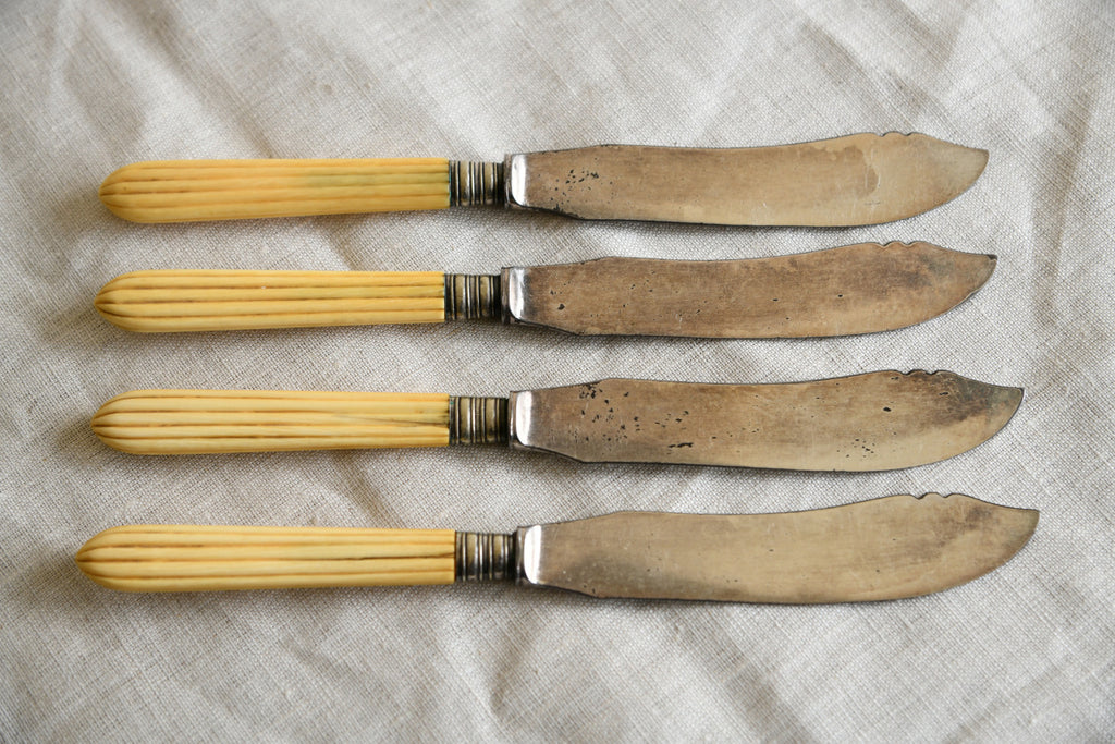 4 Antique Fish Knives