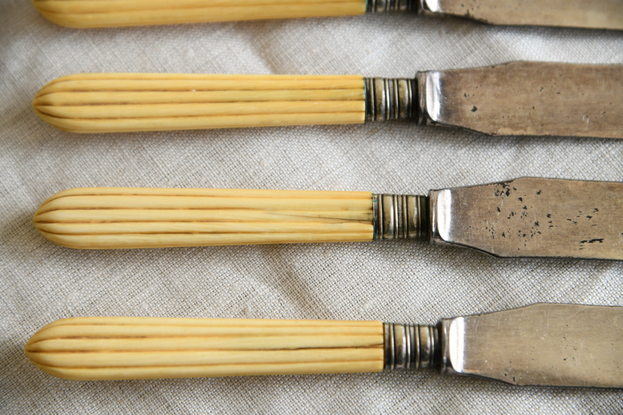 4 Antique Fish Knives