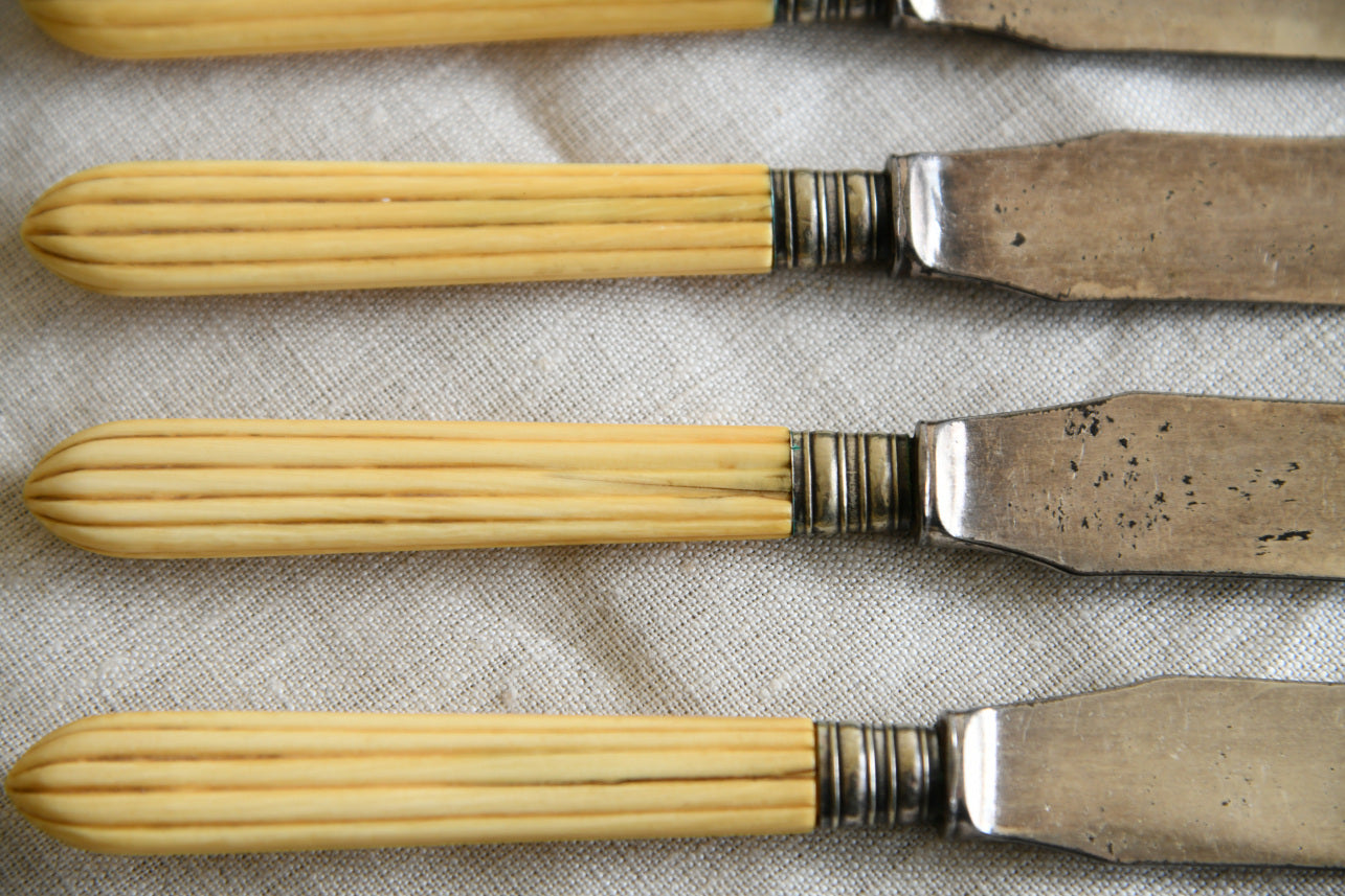 4 Antique Fish Knives