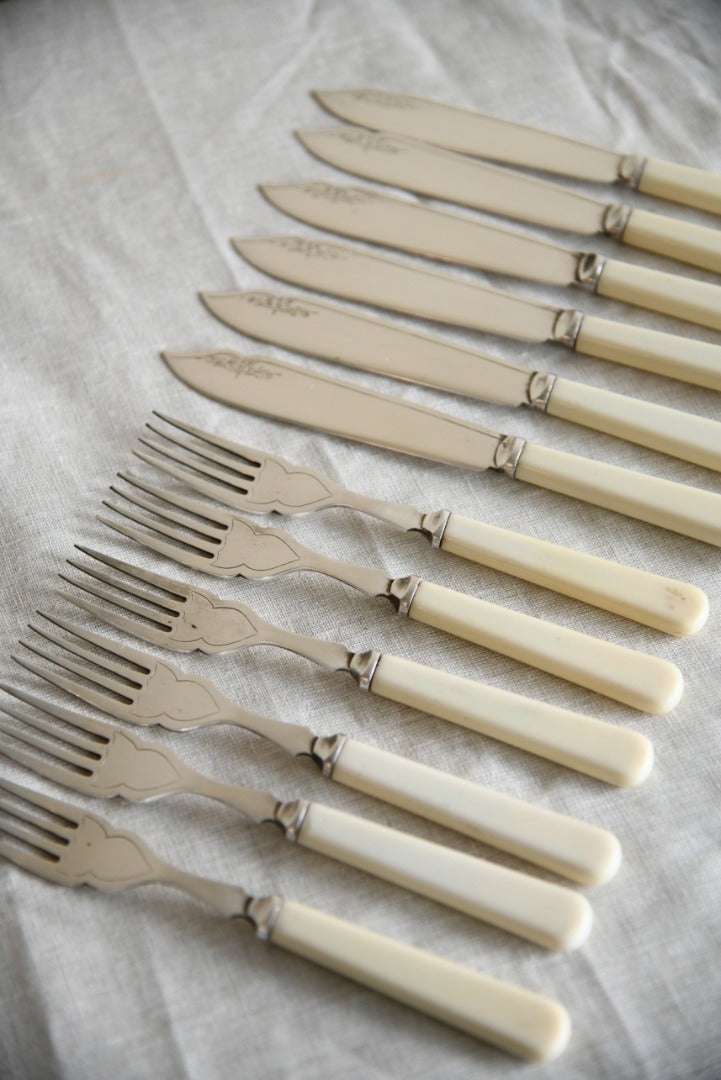 6 x Vintage Fish Knives and Forks