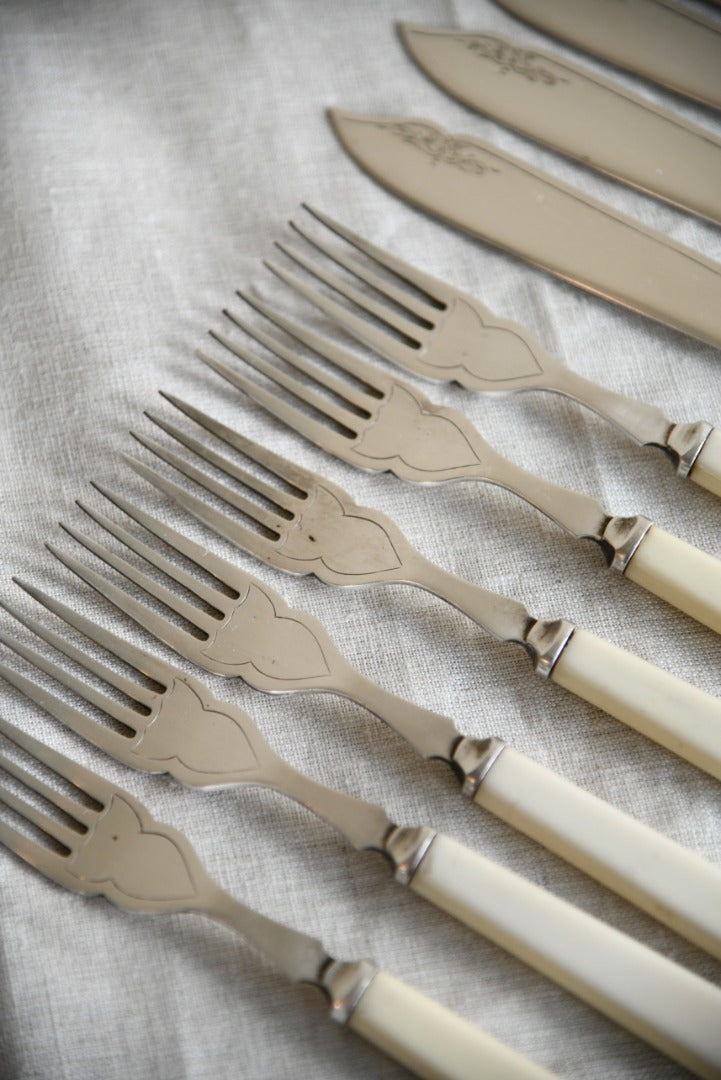 6 x Vintage Fish Knives and Forks