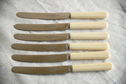 6 Vintage Rusnorstain Butter Knives