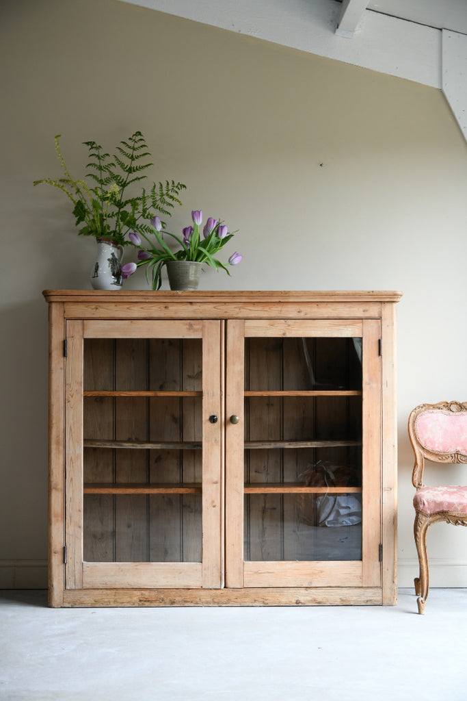 Victorian Pine Glazed Cabinet