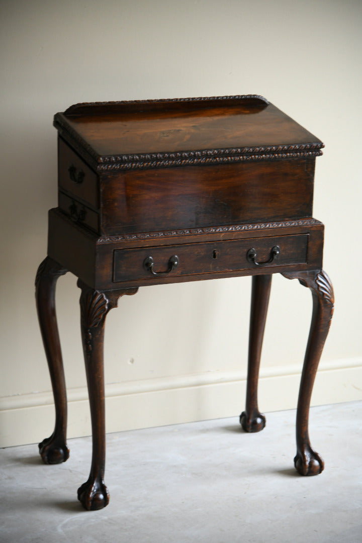 George III Mahogany Writing Desk & Stand