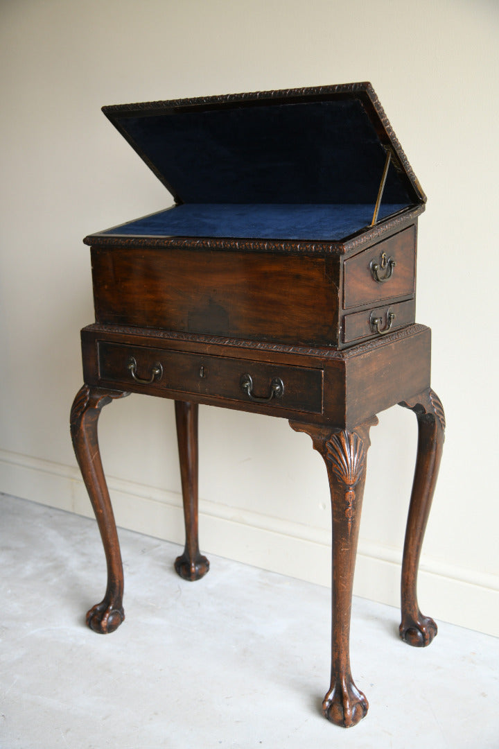 George III Mahogany Writing Desk & Stand