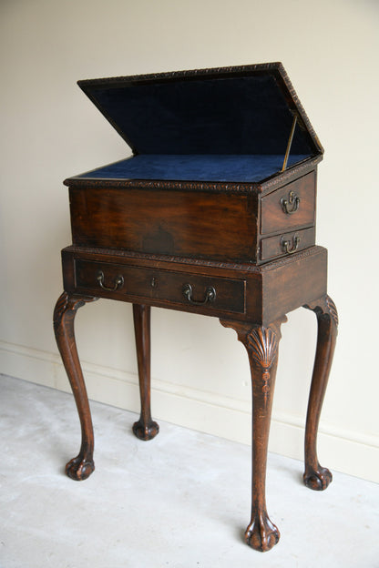 George III Mahogany Writing Desk & Stand