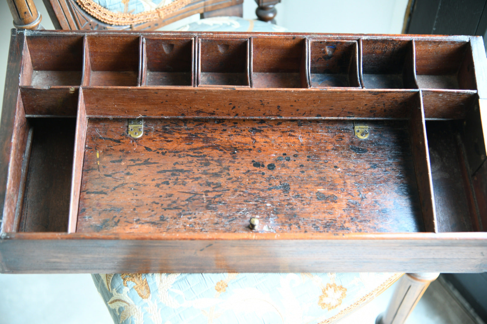 George III Mahogany Writing Desk & Stand