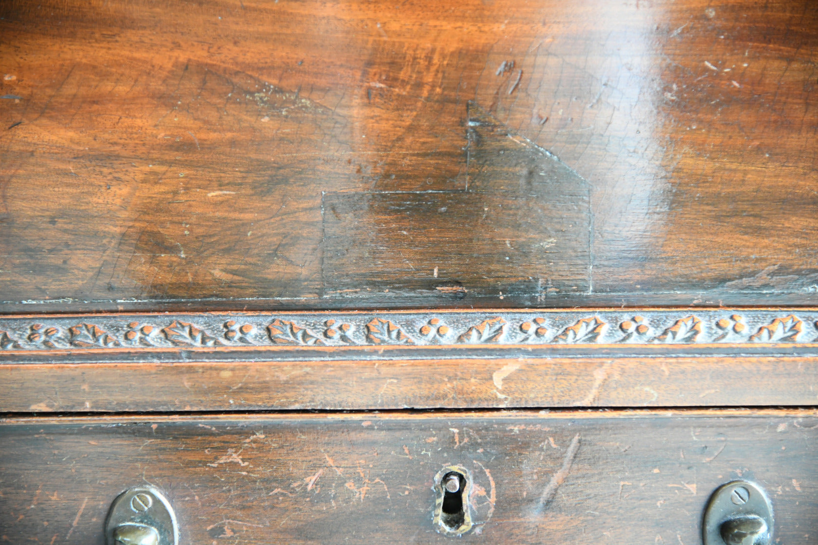 George III Mahogany Writing Desk & Stand