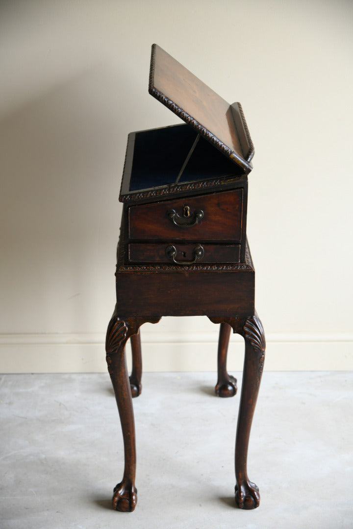 George III Mahogany Writing Desk & Stand