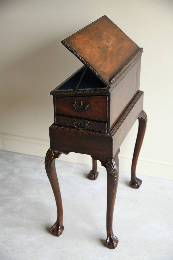 George III Mahogany Writing Desk & Stand