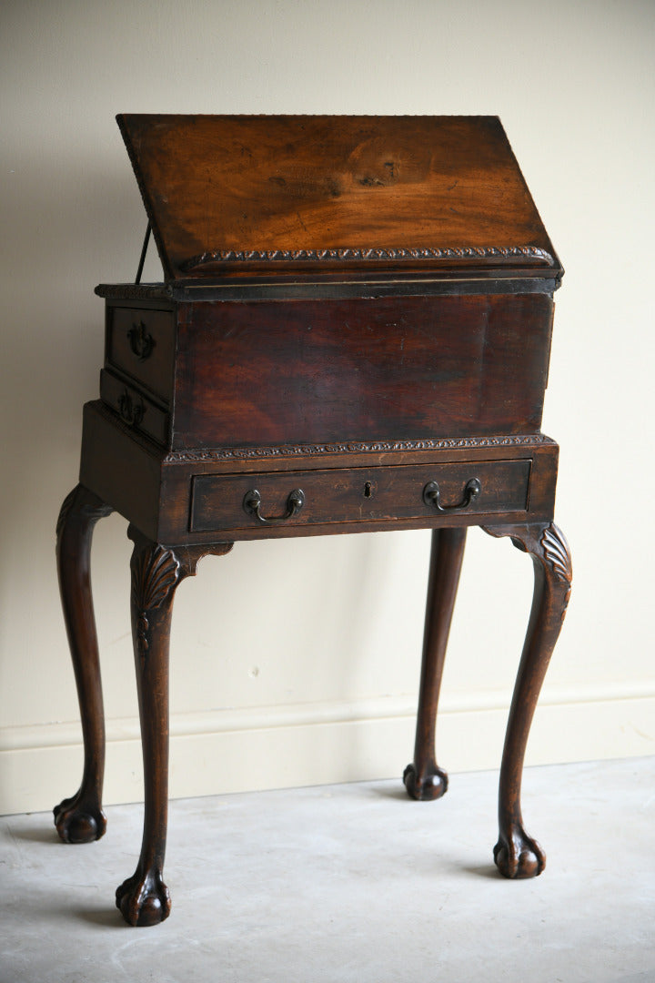 George III Mahogany Writing Desk & Stand