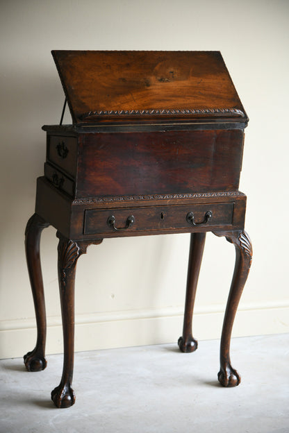 George III Mahogany Writing Desk & Stand