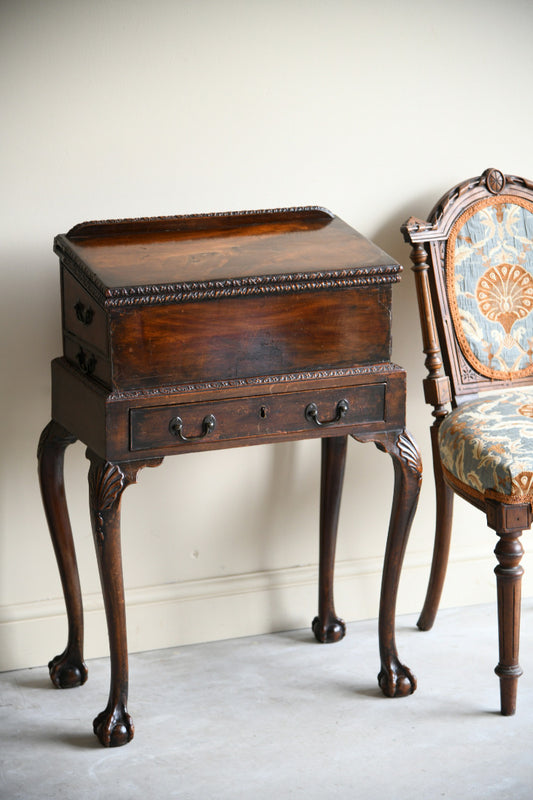 George III Mahogany Writing Desk & Stand