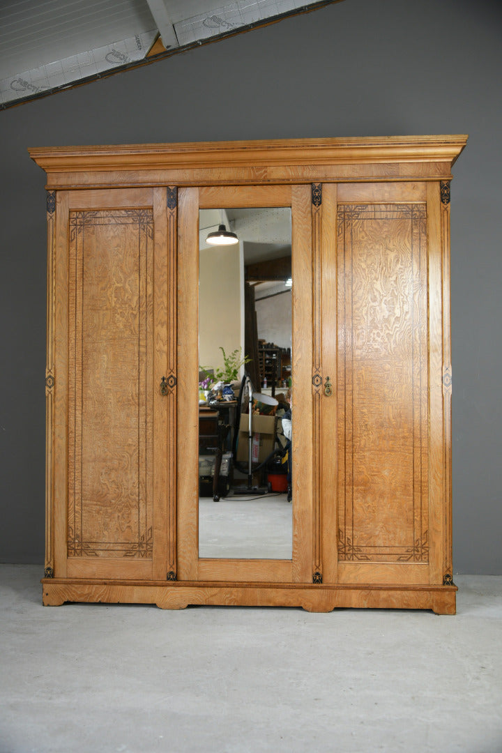 Victorian Aesthetic Movement Triple Wardrobe