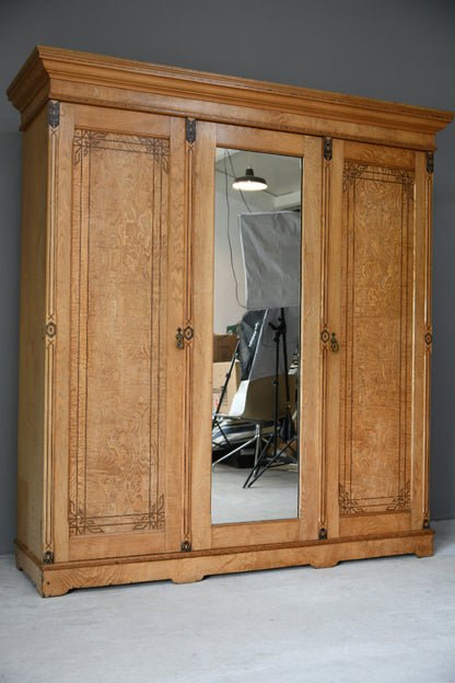 Victorian Aesthetic Movement Triple Wardrobe