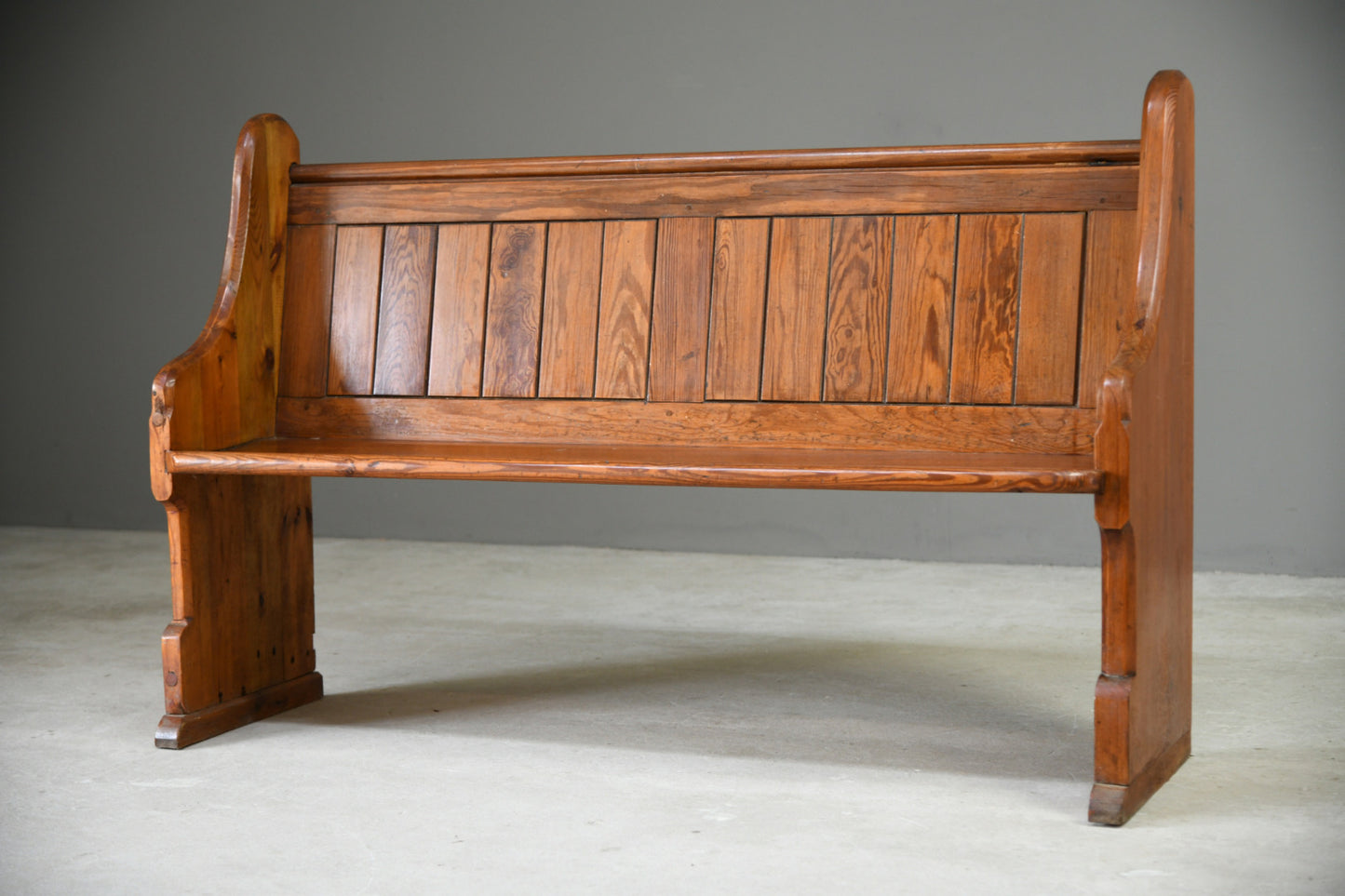 Antique Pine Chapel Bench Pew