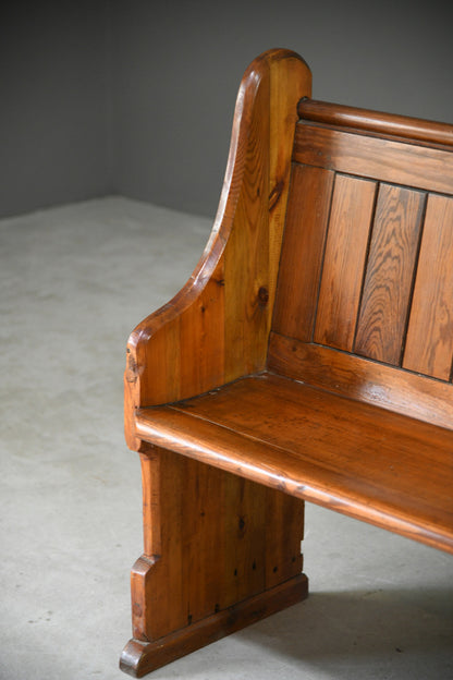 Antique Pine Chapel Bench Pew