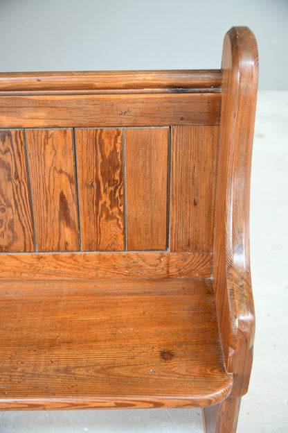 Antique Pine Chapel Bench Pew