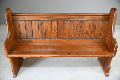 Antique Pine Chapel Bench Pew