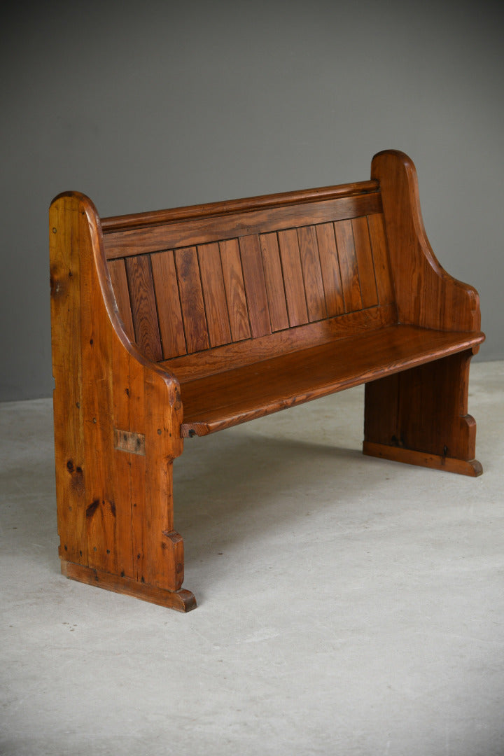 Antique Pine Chapel Bench Pew