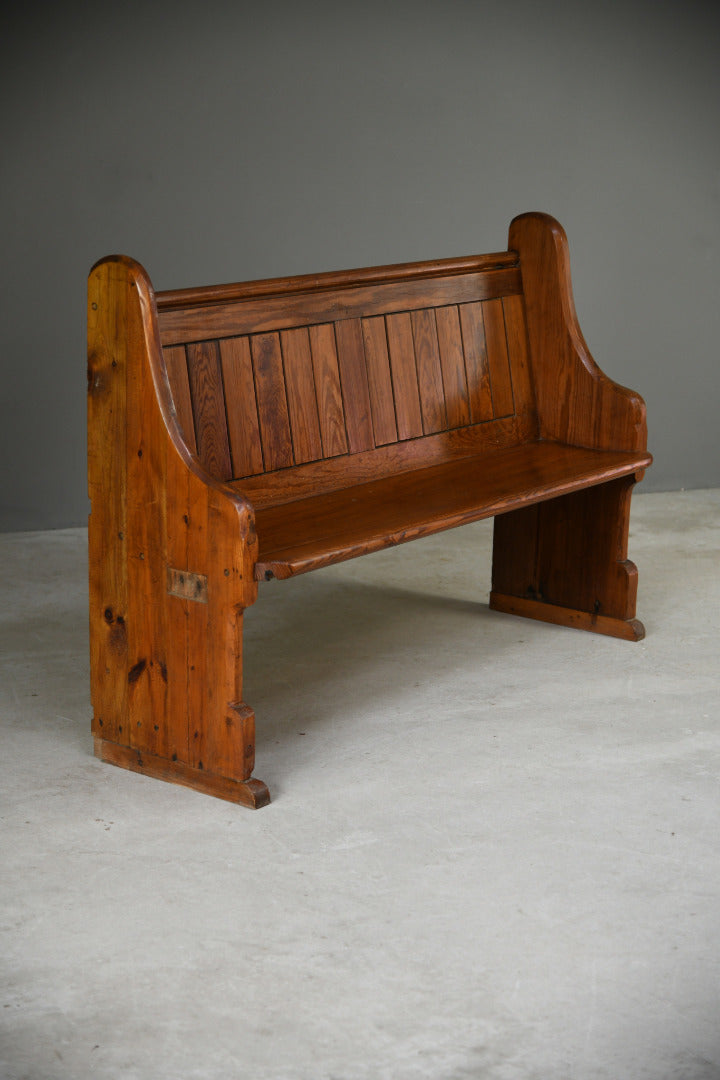 Antique Pine Chapel Bench Pew