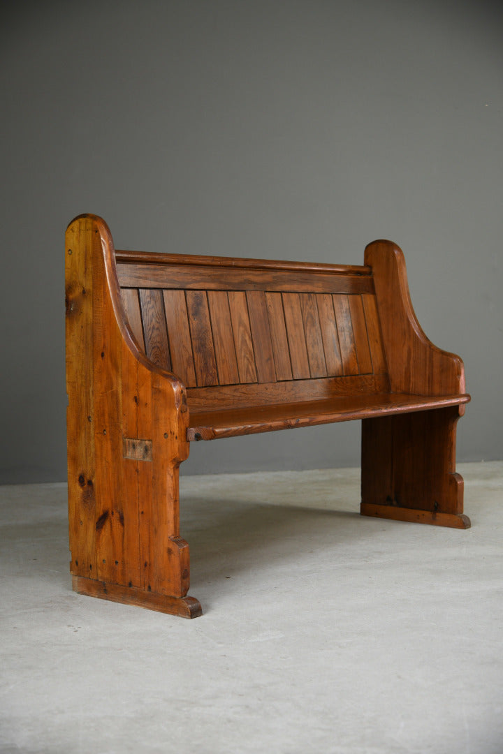 Antique Pine Chapel Bench Pew