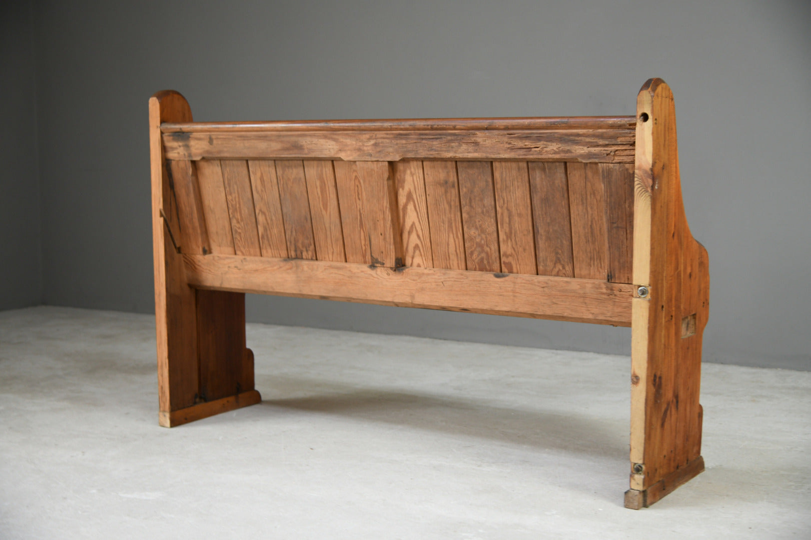 Antique Pine Chapel Bench Pew