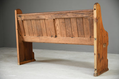 Antique Pine Chapel Bench Pew