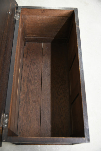 Carved Oak Blanket Chest