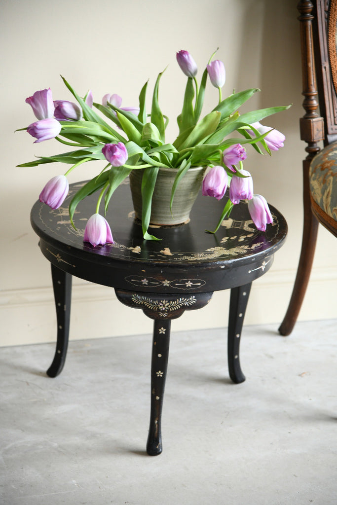 Black Lacquer Oriental Coffee Table