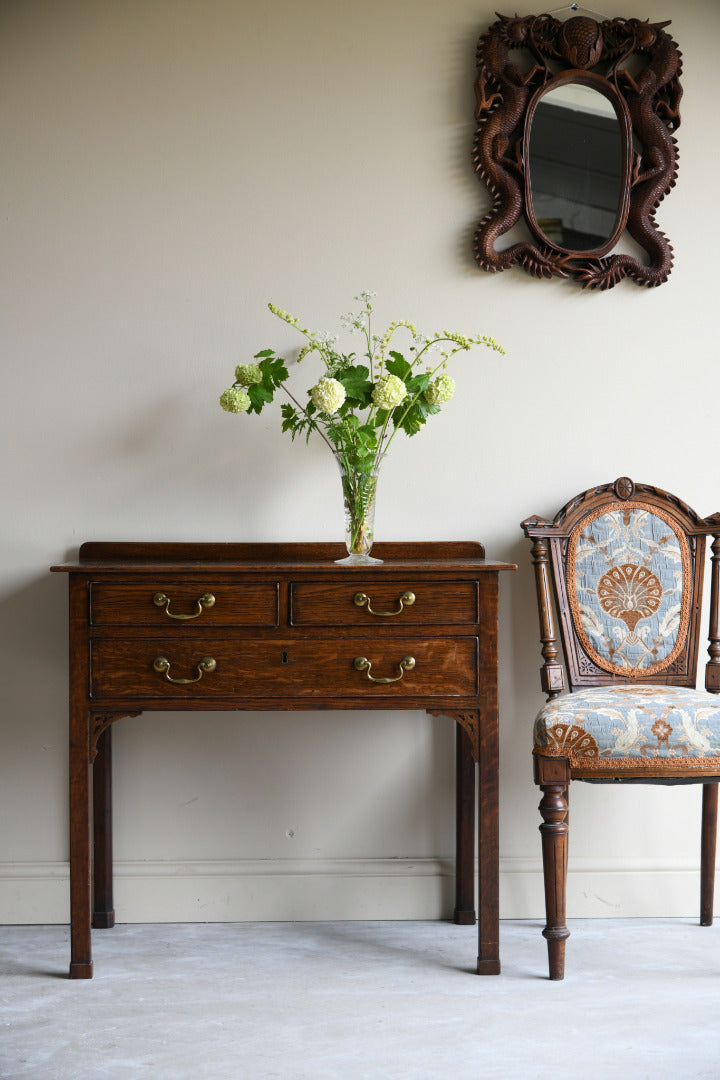 Antique Oak Side Table Lowboy