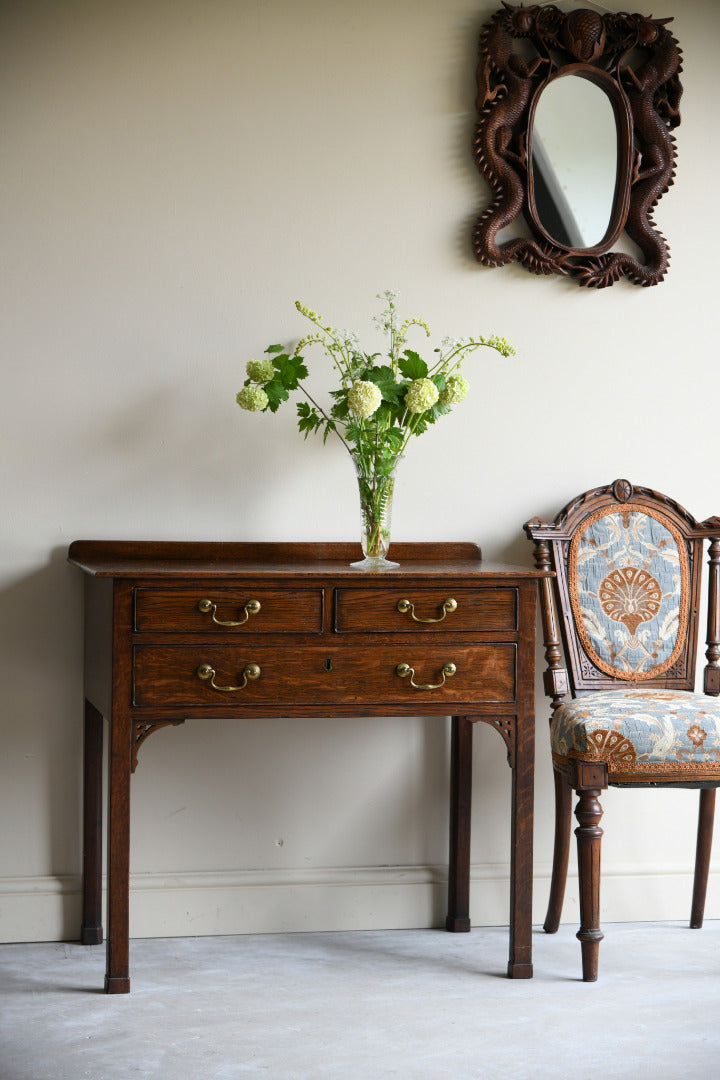 Antique Oak Side Table Lowboy