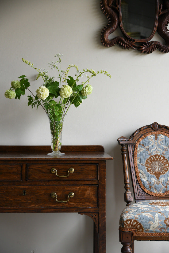 Antique Oak Side Table Lowboy