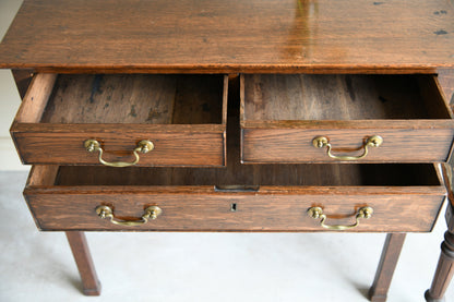 Antique Oak Side Table Lowboy