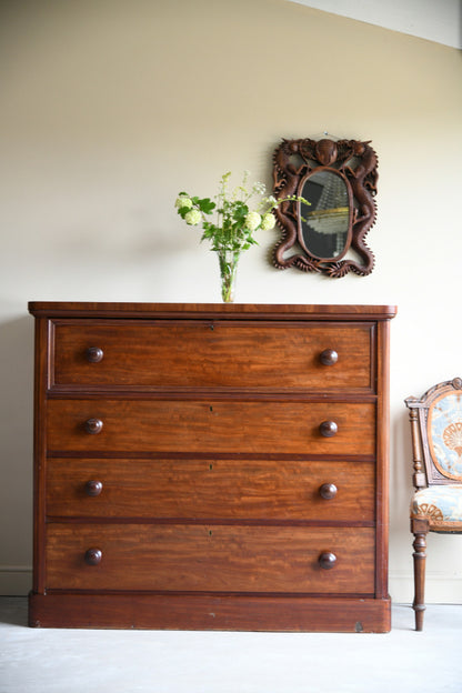 Large Antique Mahogany Chest of Drawers