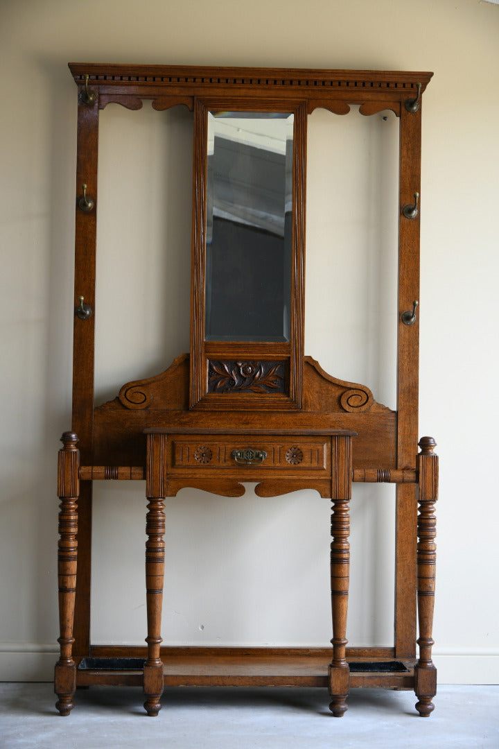 Victorian Oak Hall Stand